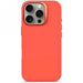 Decoded AntiMicrobial Silicone Stacks Backcover with MagSafe for iPhone 16 Pro - Orange - Cell phone cases