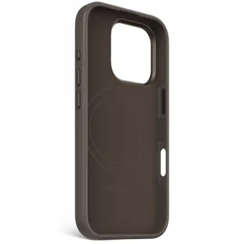 Decoded AntiMicrobial Silicone Stacks Backcover with MagSafe for iPhone 16 Pro - Dark Brown - Cell phone cases