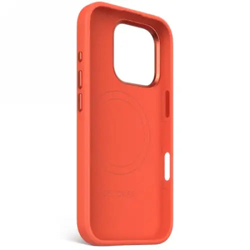 Decoded AntiMicrobial Silicone Stacks Backcover with MagSafe for iPhone 16 Pro - Orange - Cell phone cases
