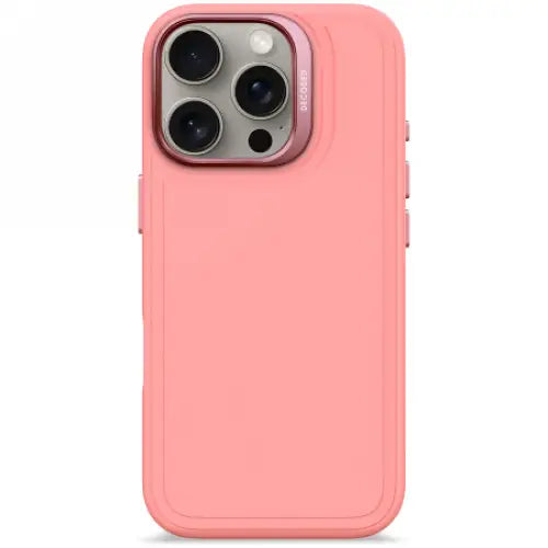 Decoded AntiMicrobial Silicone Stacks Backcover with MagSafe for iPhone 16 Pro - Pink - Cell phone cases