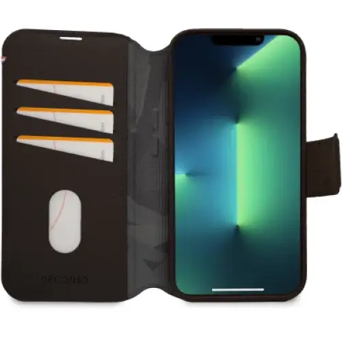 Decoded Detachable Wallet Case Leather with MagSafe with Flip for iPhone 14 Pro Max - Brown - Cell phone cases