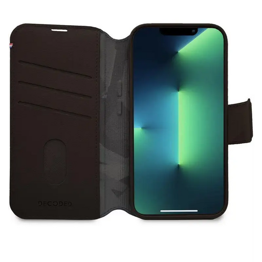 Decoded Detachable Wallet Case Leather with MagSafe with Flip for iPhone 14 Pro Max - Brown - Cell phone cases