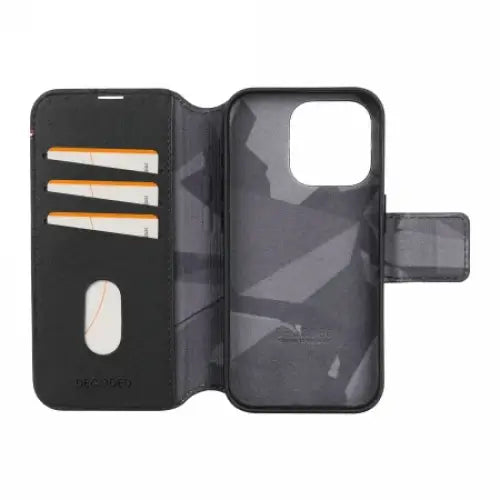 Decoded Detachable Wallet Case Leather with MagSafe for iPhone 15 Pro Max - Black - Cell phone cases