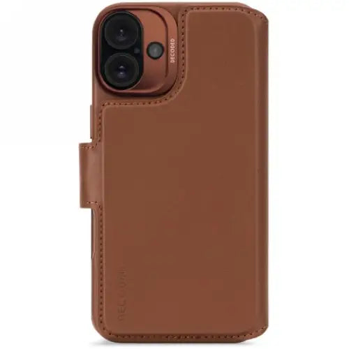 Decoded Leather Detachable Wallet MagSafe Case with Wallet for iPhone 16 - Brown - Cell phone cases