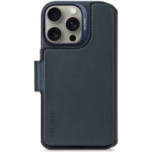Decoded Leather Detachable Wallet MagSafe Case with Wallet for iPhone 16 Pro - Blue - Cell phone cases
