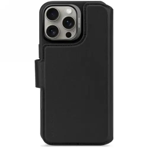 Decoded Leather Detachable Wallet MagSafe Case with Wallet for iPhone 16 Pro Max - Black - Cell phone cases