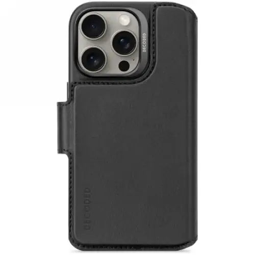 Decoded Leather Detachable Wallet MagSafe Case with Wallet for iPhone 16 Pro - Black - Cell phone cases