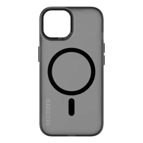 Decoded Transparent Grip Case with MagSafe for iPhone 15 - gray and black - Cell phone cases and covers<<<HurtelXML
