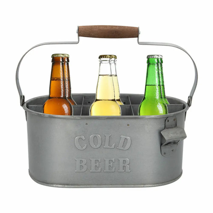 Decorative basket Aktive 35,5 x 16 x 19,5 cm Bottle rack (6 Units) - Декорация и Осветление<<<Дом