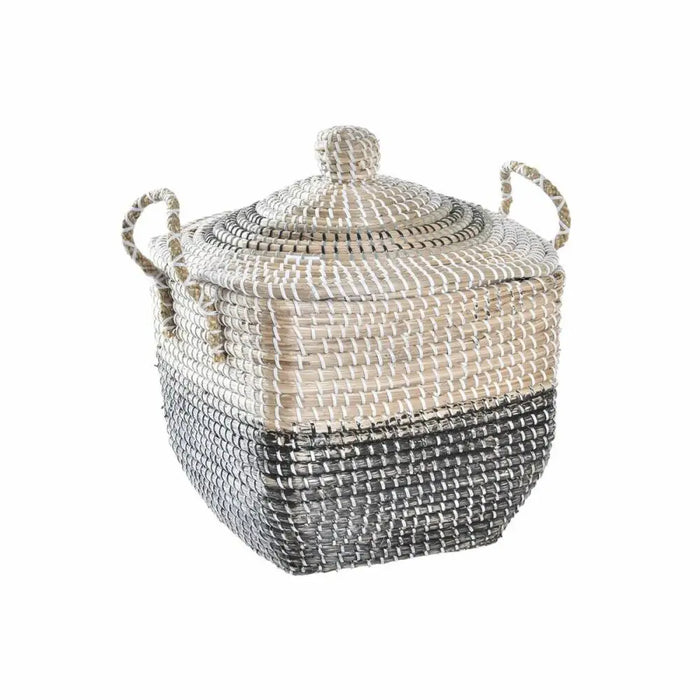 Decorative basket DKD Home Decor Grey Natural Boho 45 x 35 x 43 cm - Декорация и Осветление<<<Дом
