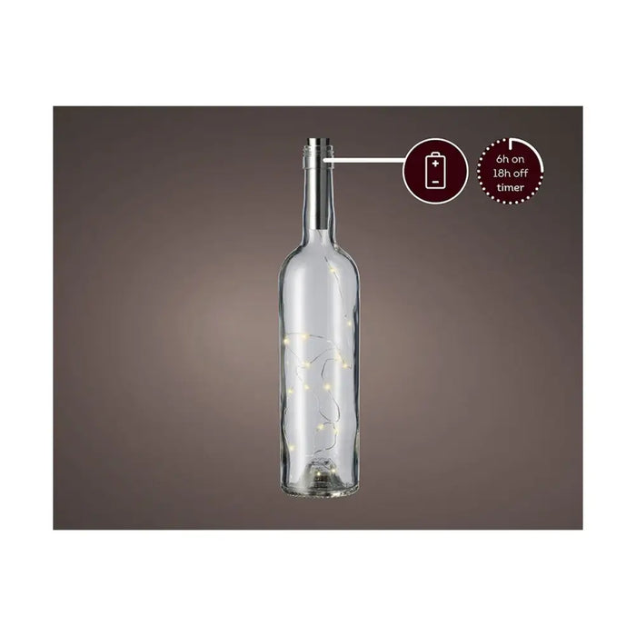 Decorative Bottle Stopper with LED Lumineo Black - Декорация и Осветление<<<Дом Градина<<<BigBuy&&&LED