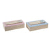 Decorative box DKD Home Decor Natural Aluminium MDF Wood 22 x 6 x 9 cm (2 Units) (1 Unit) - Декорация и