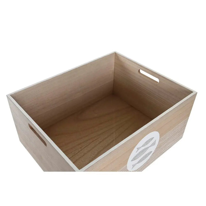 Decorative box DKD Home Decor Natural MDF Wood Spirals Mediterranean 50 x 40 x 22,5 cm - Декорация и Осветление<<<Дом
