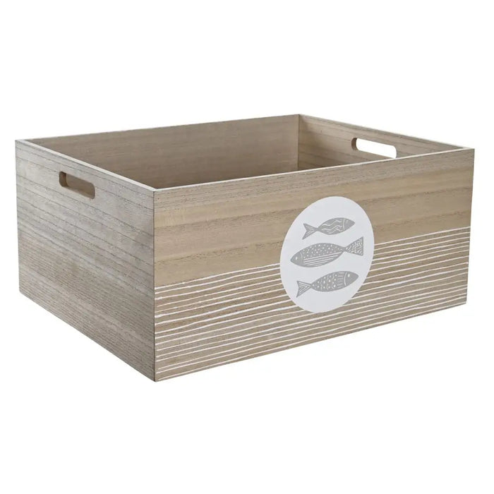 Decorative box DKD Home Decor Natural MDF Wood Spirals Mediterranean 50 x 40 x 22,5 cm - Декорация и Осветление<<<Дом