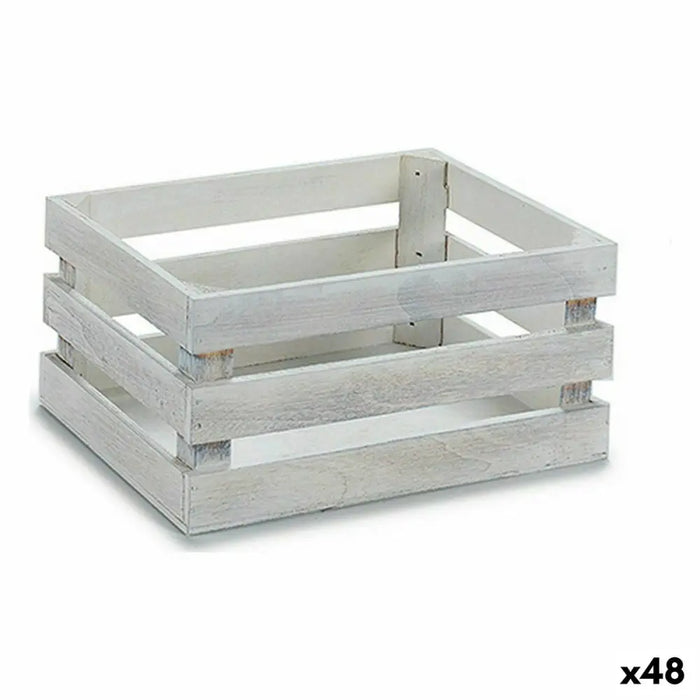 Decorative box Gift Decor White Poplar Aspen wood (48 Units) - Декорация и Осветление<<<Дом Градина<<<BigBuy&&&Други