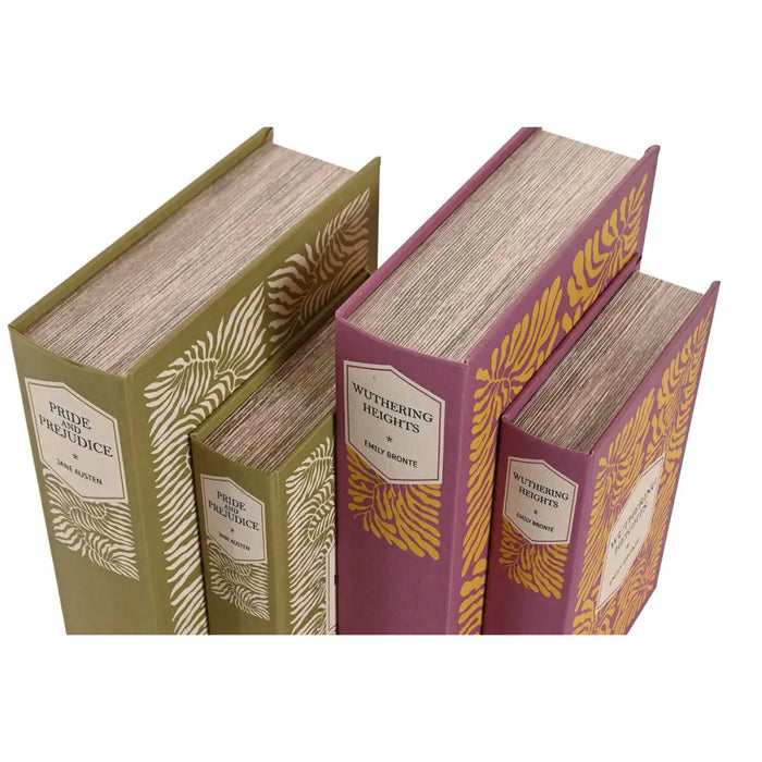 Decorative box Home ESPRIT Green Lilac MDF Wood Floral Tropical (2 Units) - Декорация и Осветление<<<Дом