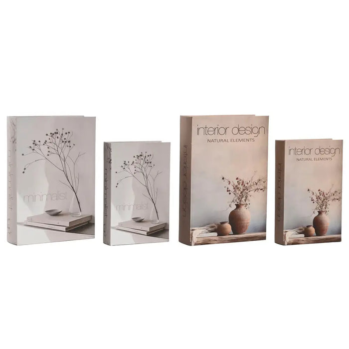 Decorative box Home ESPRIT Grey MDF Wood (2 Units) - Декорация и Осветление<<<Дом Градина<<<BigBuy&&&Други артикули за