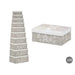Decorative box Pincello White Grey Cardboard (2 Units) - Декорация и Осветление<<<Дом Градина<<<BigBuy&&&Други артикули