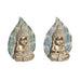 Decorative Figure DKD Home Decor 12,4 x 5,6 x 17,7 cm Blue Buddha Turquoise Oriental Stripped (2 Units) - Декорация и