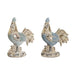 Decorative Figure DKD Home Decor 14,3 x 7,5 x 20 cm Blue Turquoise Rooster Stripped (2 Units) - Декорация и