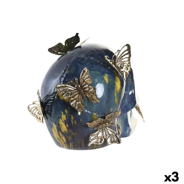 Decorative Figure DKD Home Decor 15,5 x 10,5 x 11 cm Multicolour Skull (3 Units) - Декорация и Осветление<<<Дом