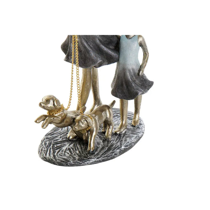 Decorative Figure DKD Home Decor 16 x 9,5 x 24 cm Blue Golden Family - Декорация и Осветление<<<Дом