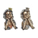 Decorative Figure DKD Home Decor 17 x 14 x 25 cm Red Golden (2 Units) - Декорация и Осветление<<<Дом
