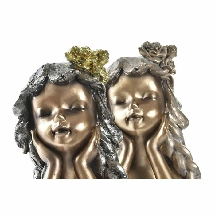 Decorative Figure DKD Home Decor 17 x 14 x 25 cm Red Golden (2 Units) - Декорация и Осветление<<<Дом