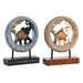 Decorative Figure DKD Home Decor 19,5 x 6,3 x 25,5 cm Elephant Beige Blue Colonial (2 Units) - Декорация и