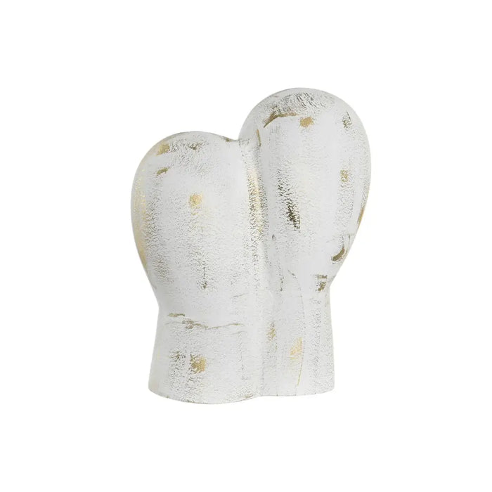 Decorative Figure DKD Home Decor 23 x 10 x 30 cm Face Golden Aluminium White - Декорация и Осветление<<<Дом