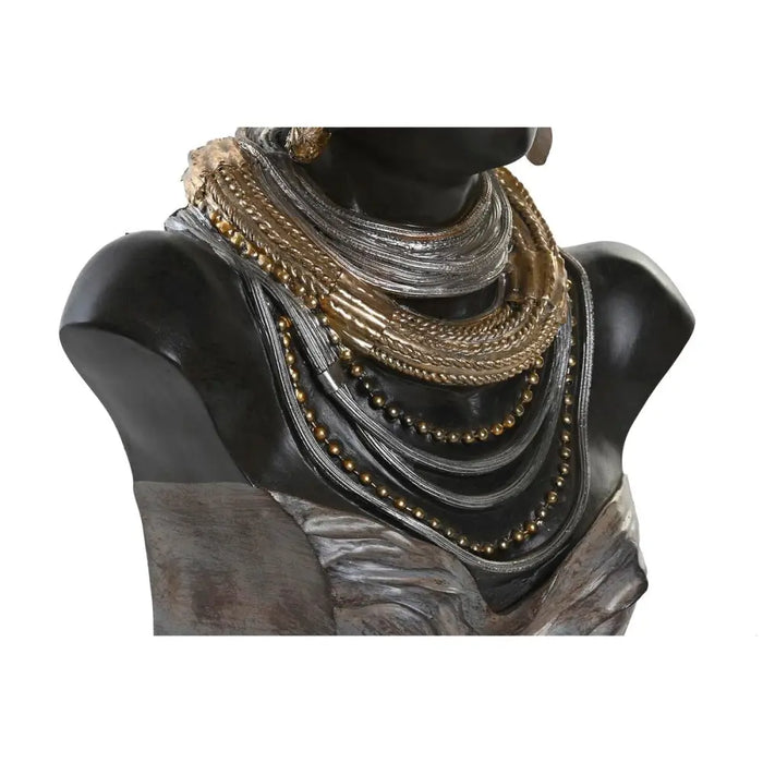 Decorative Figure DKD Home Decor 26 x 17 x 40 cm Black Beige Colonial African Woman (2 Units) - Декорация и