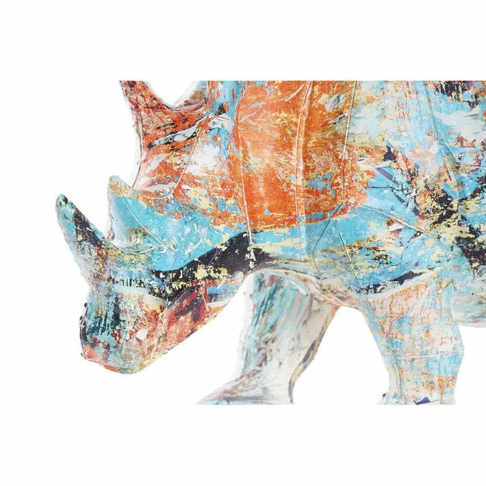 Decorative Figure DKD Home Decor 34 x 12,5 x 16,5 cm Multicolour Rhinoceros Modern - Декорация и Осветление<<<Дом
