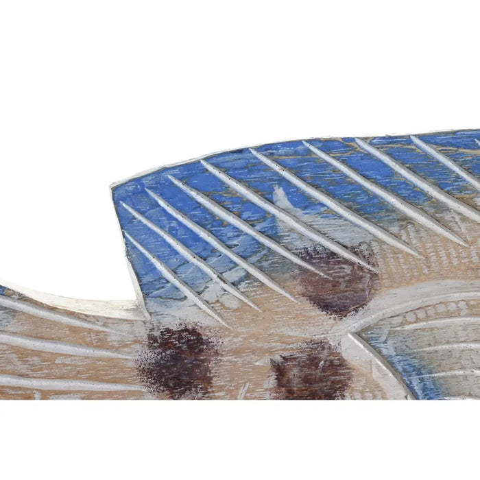 Decorative Figure DKD Home Decor 40 x 5 x 18 cm Natural Blue Fish Mediterranean - Декорация и Осветление<<<Дом