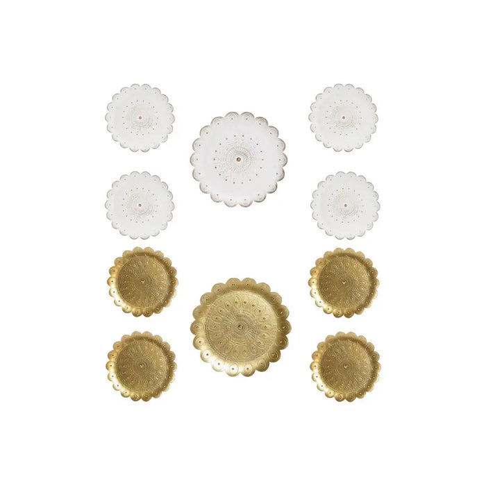 Decorative Figure DKD Home Decor (5 Pieces) (2 Units) Modern (35 x 2 x 35 cm) - Декорация и Осветление<<<Дом