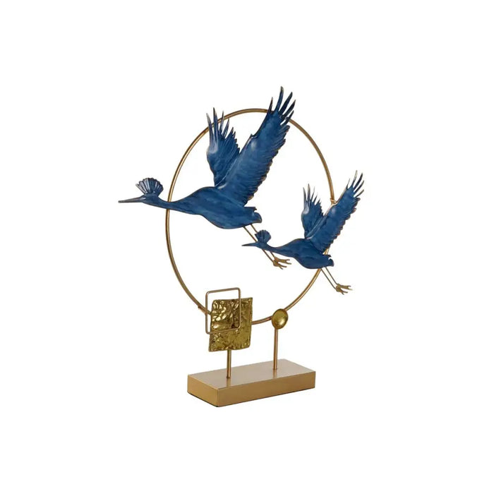 Decorative Figure DKD Home Decor 51 x 9 x 51 cm Blue Golden Bird - Декорация и Осветление<<<Дом