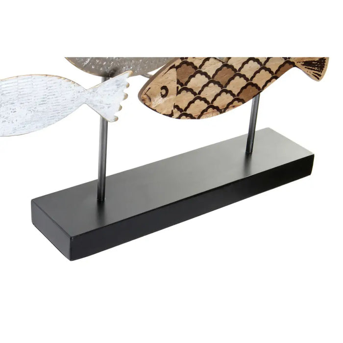 Decorative Figure DKD Home Decor 65,4 x 9,5 x 43 cm Black Blue Brown Spirals (2 Units) - Декорация и Осветление<<<Дом