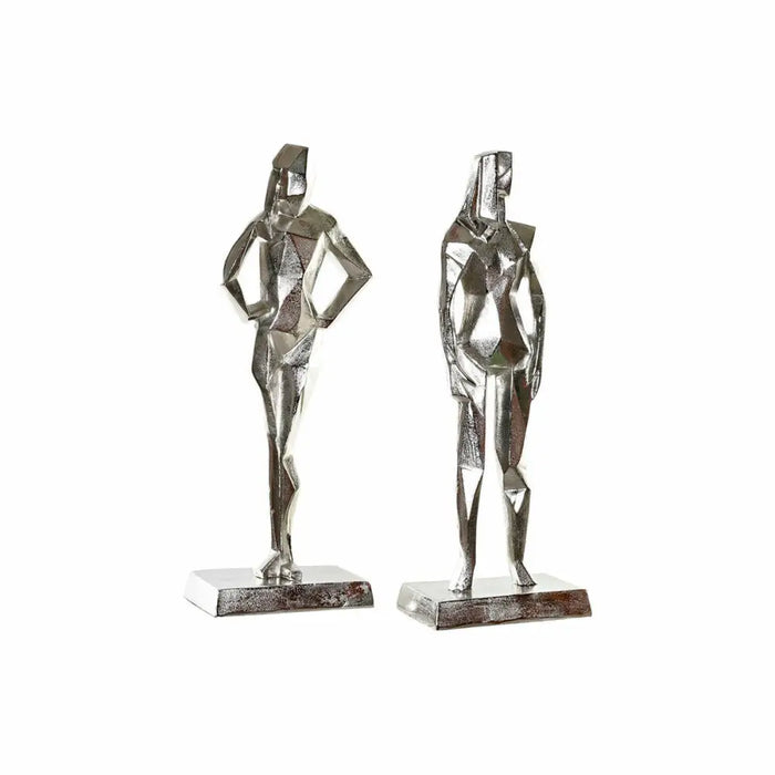 Decorative Figure DKD Home Decor 8424001856480 23 x 13 x 62 cm Silver (2 Units) - Декорация и Осветление<<<Дом