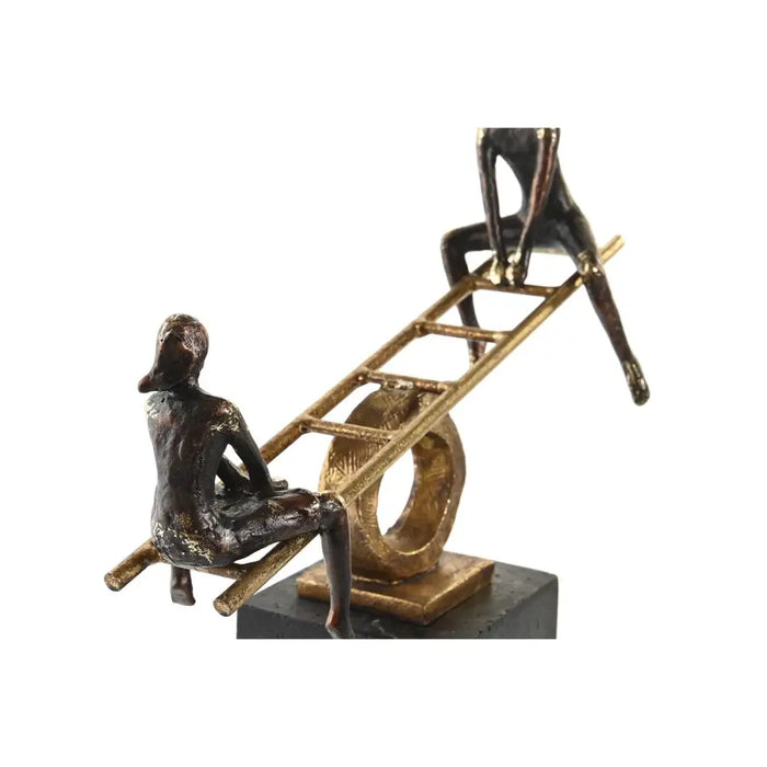 Decorative Figure DKD Home Decor Black Golden Metal Resin Persons Modern (27 x 9 x 27,5 cm) - Декорация и
