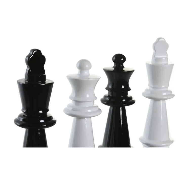 Decorative Figure DKD Home Decor Black White Resin Chess Pieces Modern (11 x 11 x 27,5 cm) (4 Units) - Декорация и