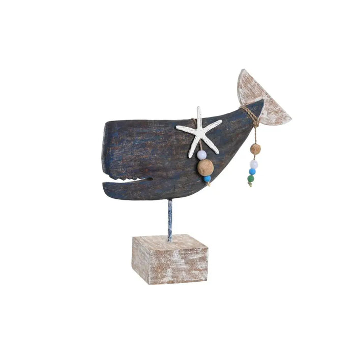 Decorative Figure DKD Home Decor Blue Resin Mango wood (37 x 11 x 39 cm) - Декорация и Осветление<<<Дом