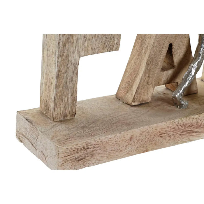 Decorative Figure DKD Home Decor Brown Aluminium Mango wood (55 x 7,5 x 21 cm) - Декорация и Осветление<<<Дом