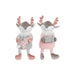 Decorative Figure DKD Home Decor Christmas Animal Polyester Deer (14 x 17 x 28 cm) (2 Units) - Декорация и