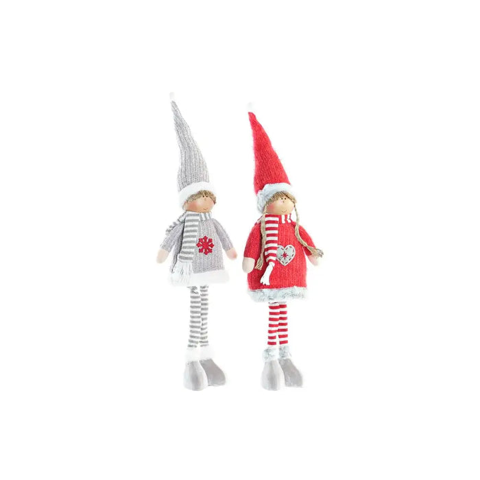 Decorative Figure DKD Home Decor Christmas Doll Polyester (17 x 9 x 79 cm) (2 Units) - Декорация и Осветление<<<Дом