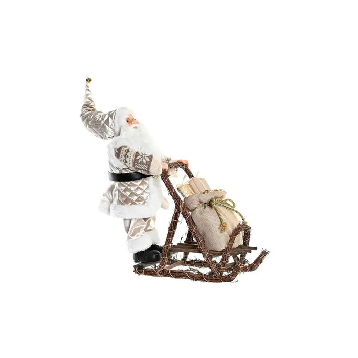 Decorative Figure DKD Home Decor Father Christmas Christmas Grey Champagne Wood 42 x 22 x 48 cm - Декорация и