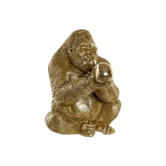 Decorative Figure DKD Home Decor Golden Resin Gorilla (33 x 33 x 43 cm) - Декорация и Осветление<<<Дом