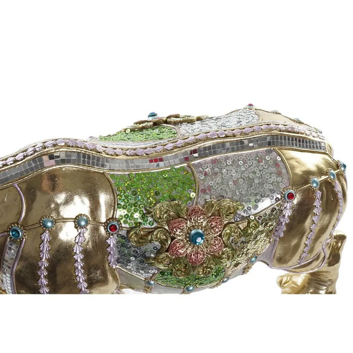 Decorative Figure DKD Home Decor Golden Resin Multicolour Rhinoceros (55 x 17,5 x 25 cm) - Декорация и Осветление<<<Дом