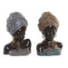 Decorative Figure DKD Home Decor Golden Silver Colonial African Woman 24 x 18 x 36 cm (2 Units) (2 Pieces) - Декорация