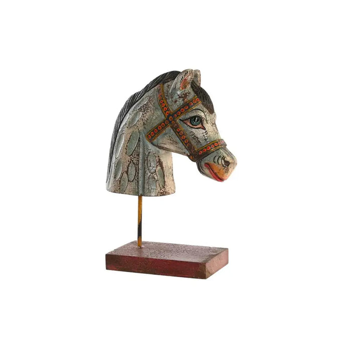 Decorative Figure DKD Home Decor Horse Iron Mango wood (24 x 12 x 35 cm) - Декорация и Осветление<<<Дом