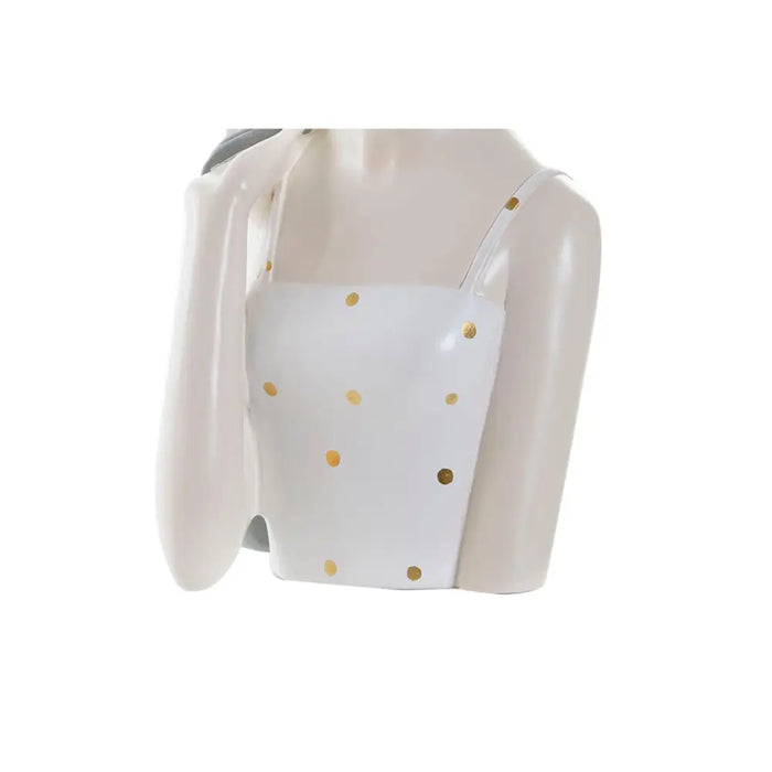 Decorative Figure DKD Home Decor Lady Pink White 15 x 15 x 27,5 cm (2 Units) - Декорация и Осветление<<<Дом