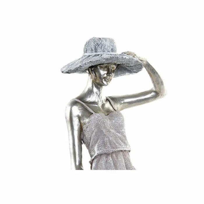 Decorative Figure DKD Home Decor Lady Silver Bicycle Metal Resin (27,5 x 9,5 x 34,5 cm) - Декорация и Осветление<<<Дом
